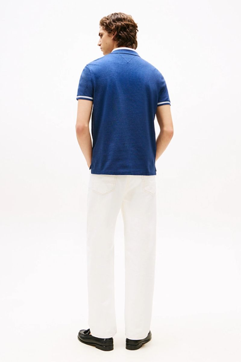 Tothtmmy Hilfigthter Contrast Collar Block Polo Navy