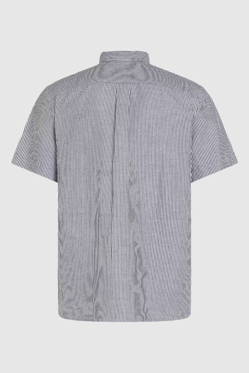 Tothtmmy Hilfigthter Cotton Linen Shirt Navy Stripe