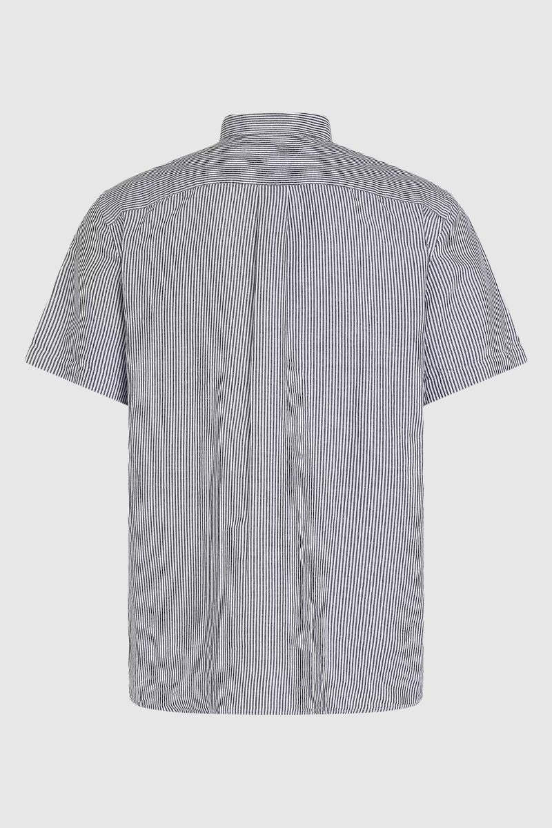 Tothtmmy Hilfigthter Cotton Linen Shirt Navy Stripe