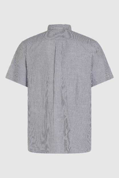 Tothtmmy Hilfigthter Cotton Linen Shirt Navy Stripe