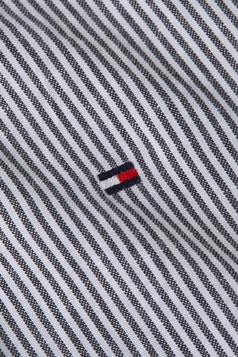 Tothtmmy Hilfigthter Cotton Linen Shirt Navy Stripe