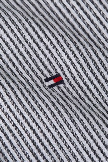 Tothtmmy Hilfigthter Cotton Linen Shirt Navy Stripe
