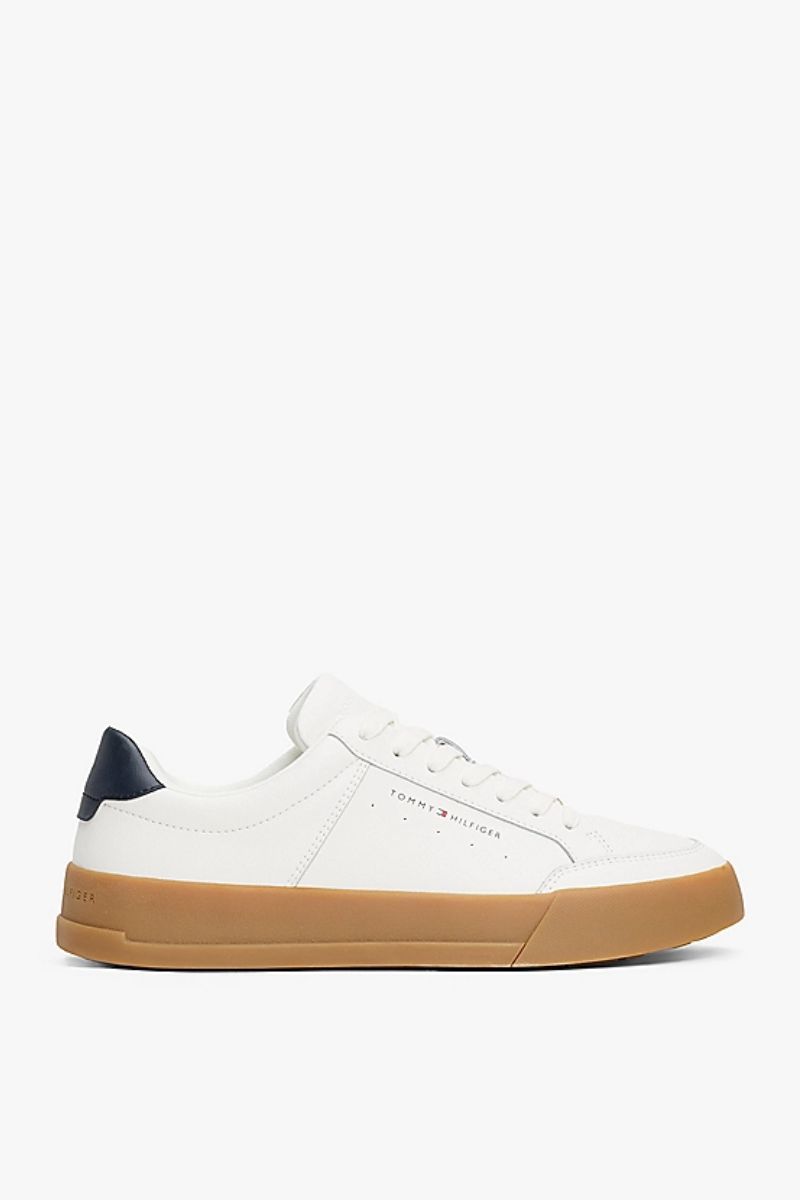 Tothtmmy Hilfigthter 5489 Court Mix Leather Ecru