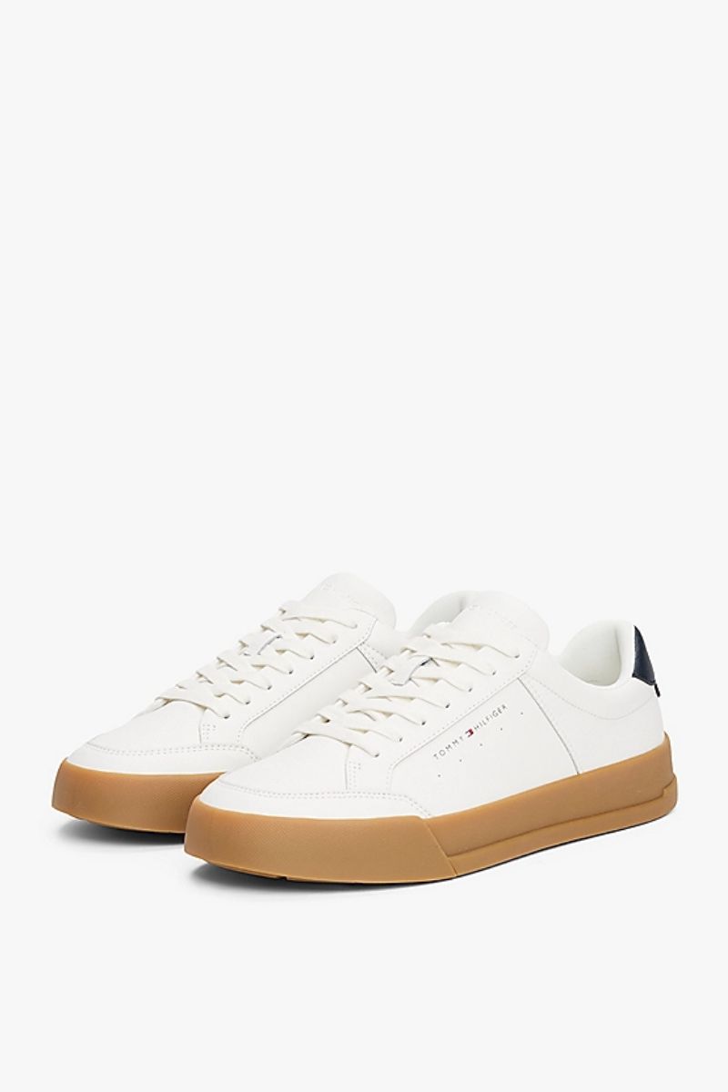 Tothtmmy Hilfigthter 5489 Court Mix Leather Ecru