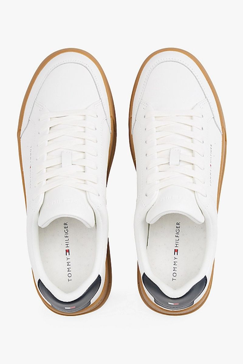 Tothtmmy Hilfigthter 5489 Court Mix Leather Ecru