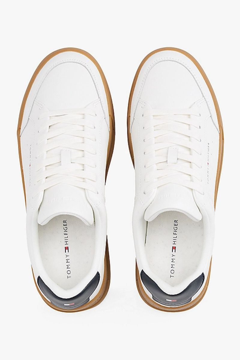 Tothtmmy Hilfigthter 5489 Court Mix Leather Ecru