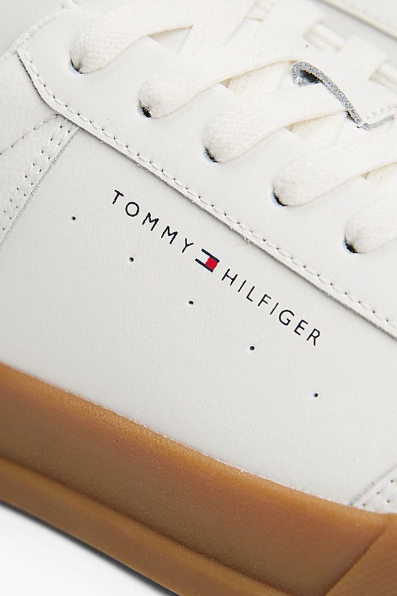 Tothtmmy Hilfigthter 5489 Court Mix Leather Ecru