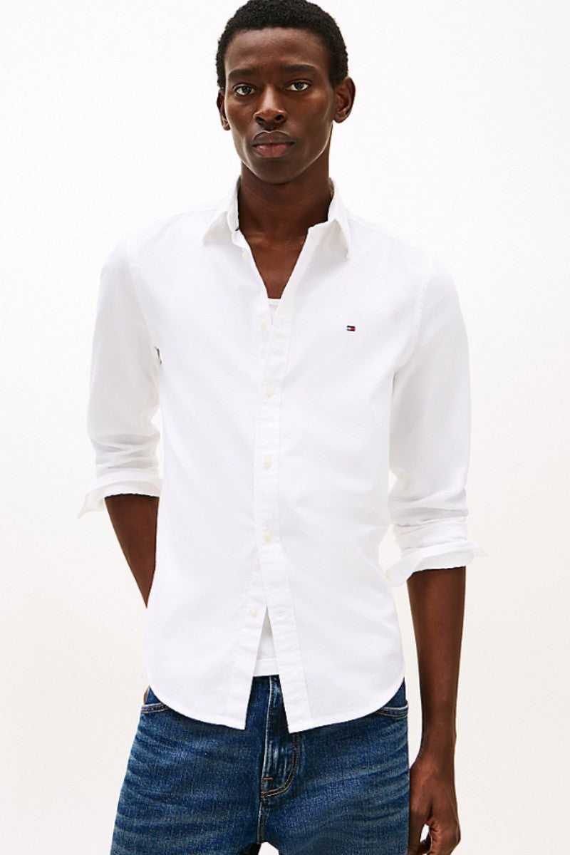 Tothtmmy Hilfigthter Flex Dobby Shirt Optic White