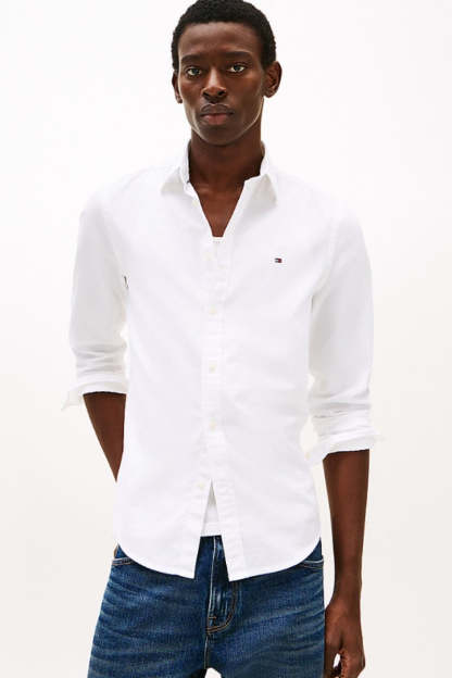 Tothtmmy Hilfigthter Flex Dobby Shirt Optic White