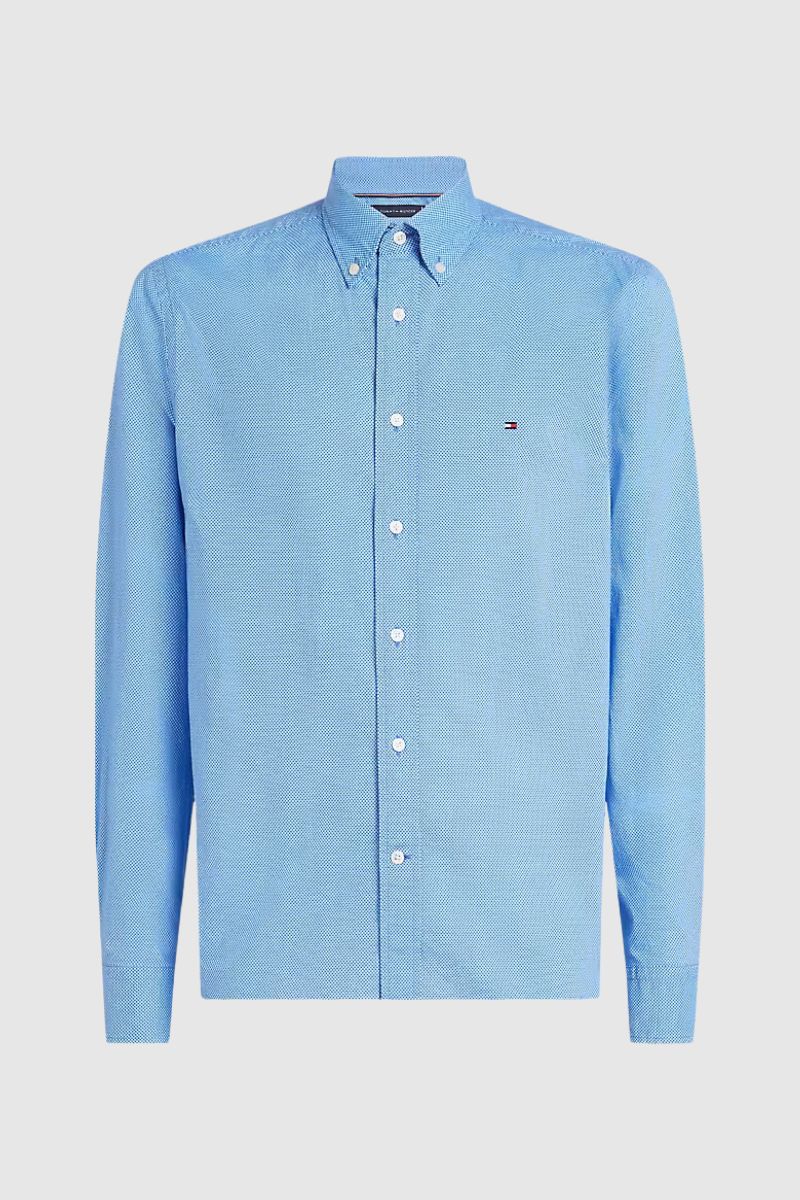 Tothtmmy Hilfigthter Flex Poplin Fake Solid Shirt Night Sky