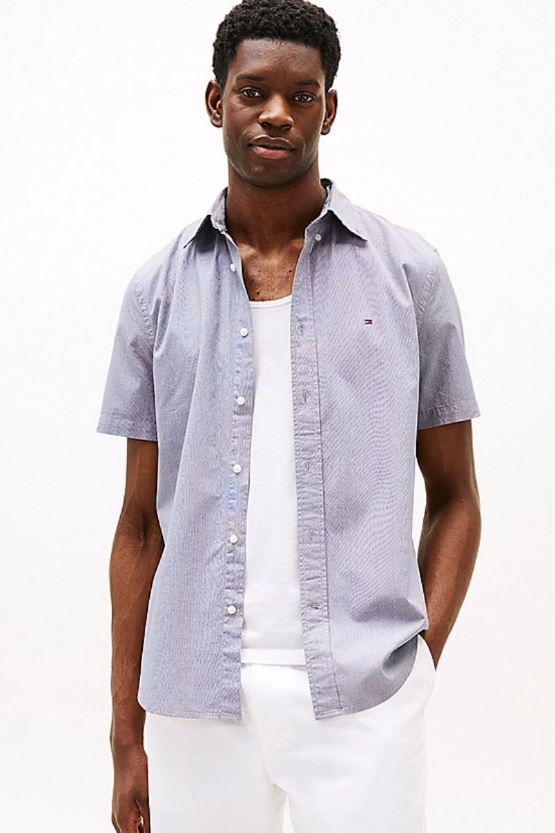 Tothtmmy Hilfigthter Flex Poplin Houndstooth Night Sky