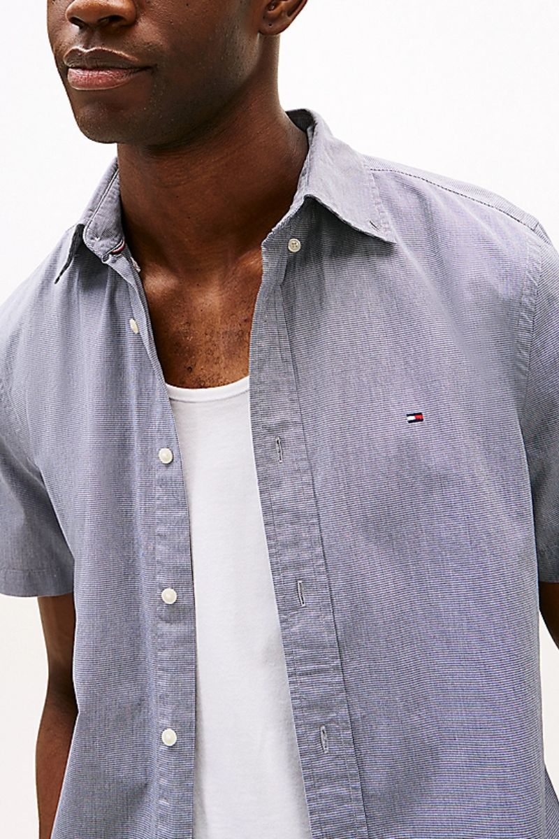 Tothtmmy Hilfigthter Flex Poplin Houndstooth Night Sky