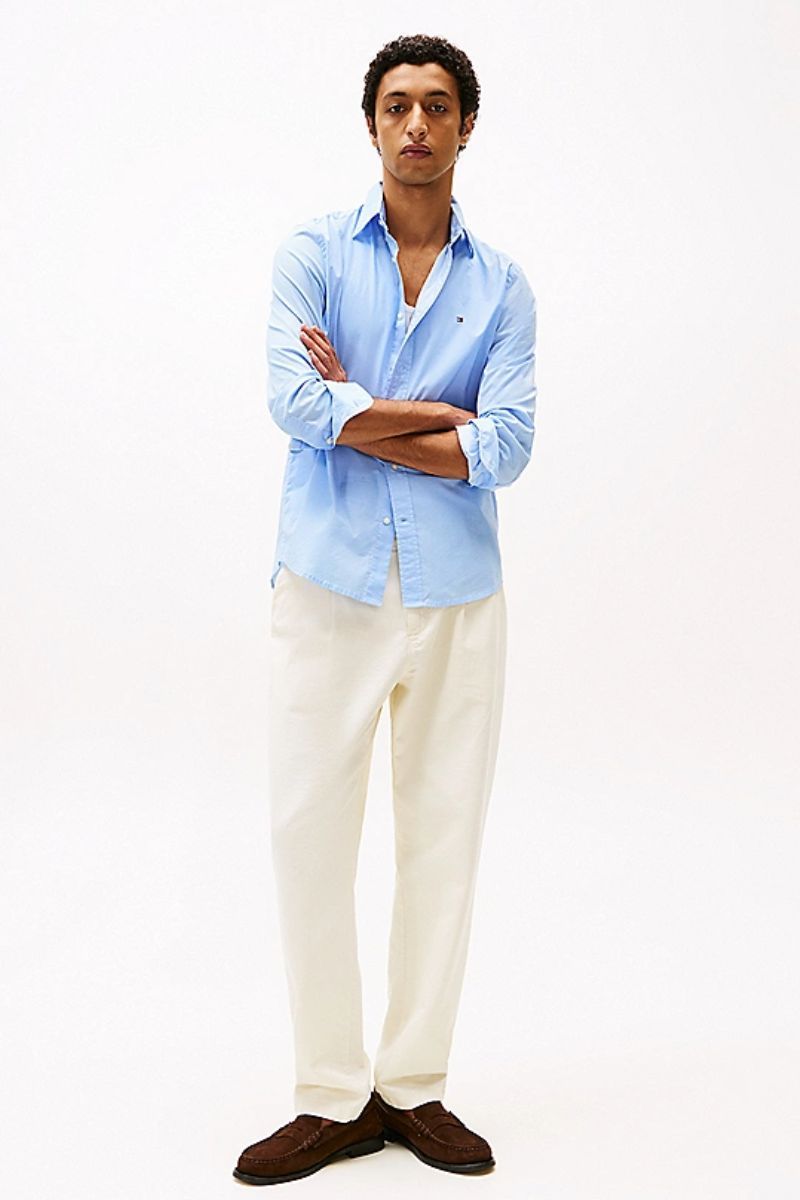 Tothtmmy Hilfigthter Flex Poplin Mini Shirt Sweet Blue