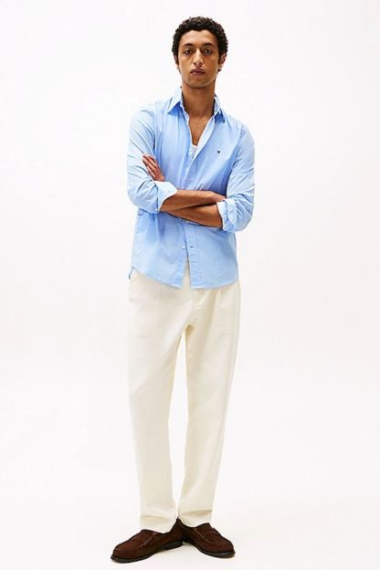 Tothtmmy Hilfigthter Flex Poplin Mini Shirt Sweet Blue