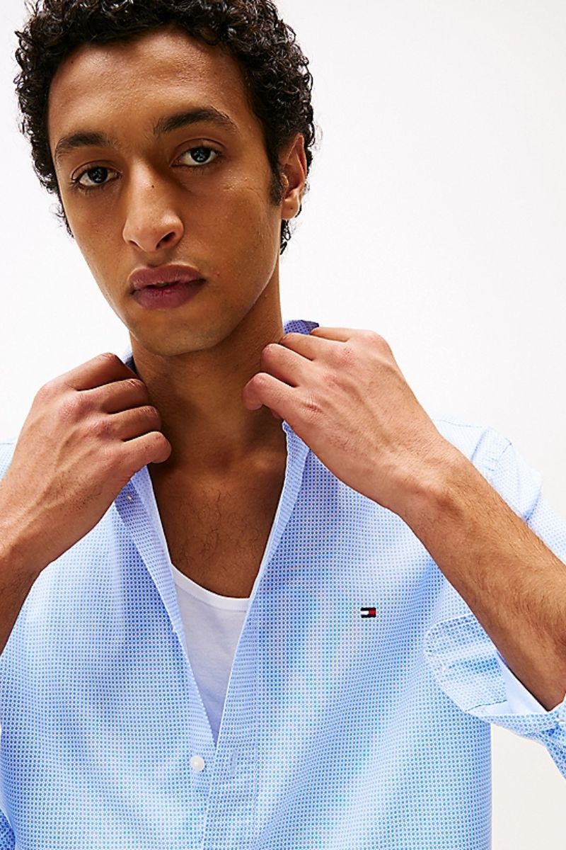Tothtmmy Hilfigthter Flex Poplin Mini Shirt Sweet Blue