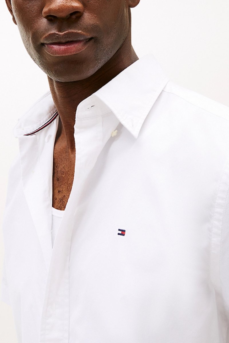 Tothtmmy Hilfigthter Flex Poplin Solid SS Shirt White