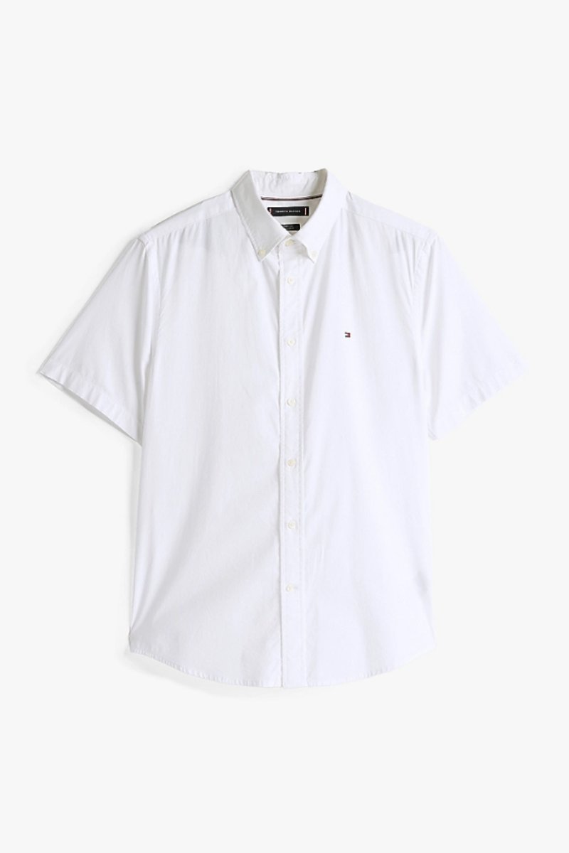 Tothtmmy Hilfigthter Flex Poplin Solid SS Shirt White