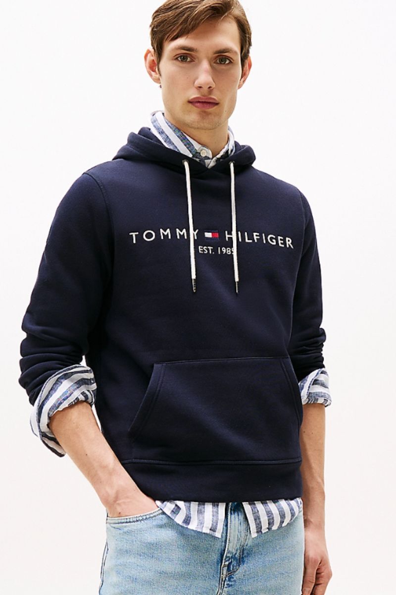 Tothtmmy Hilfigthter Logo Hoody Sky Captain