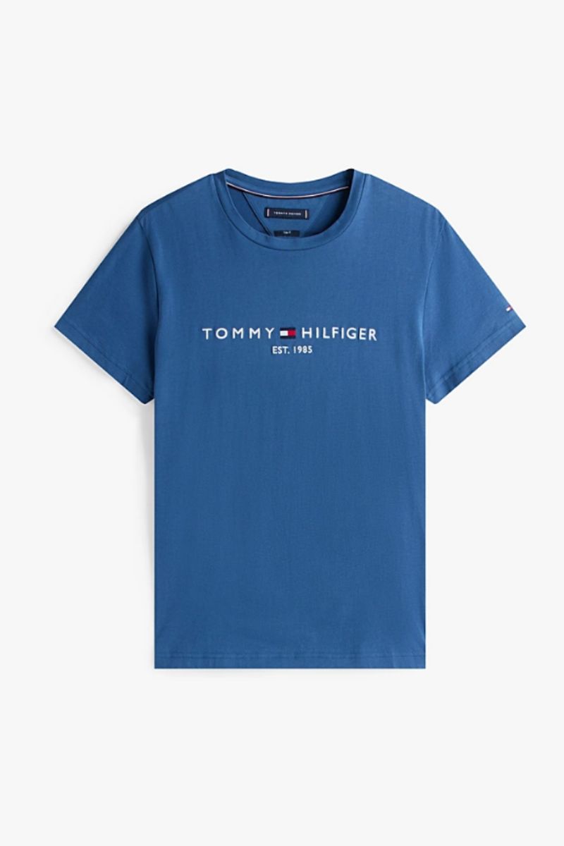 Tothtmmy Hilfigthter Logo T-Shirt Aegean Sea