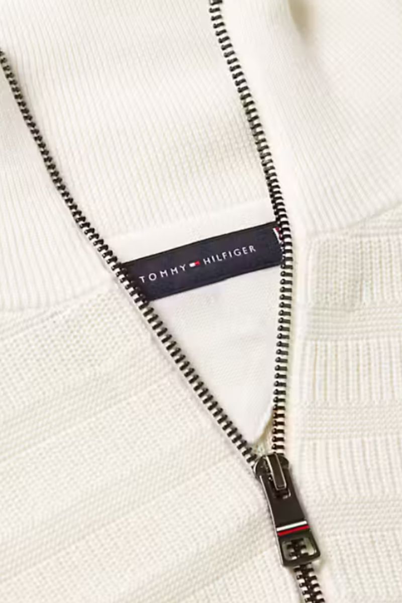 Tothtmmy Hilfigthter Stripe Structure Zip Ivory