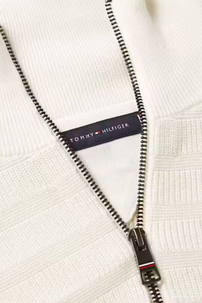 Tothtmmy Hilfigthter Stripe Structure Zip Ivory