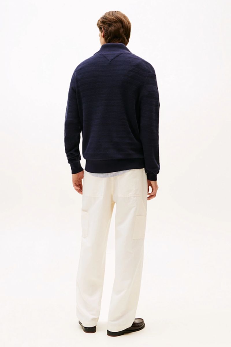 Tothtmmy Hilfigthter Stripe Structure Zip Navy