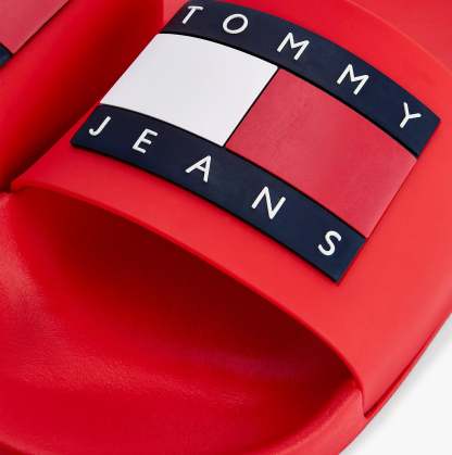 tothtmmy hilfigthter TJ POOL SLIDES Mens Slides Deep Crimson
