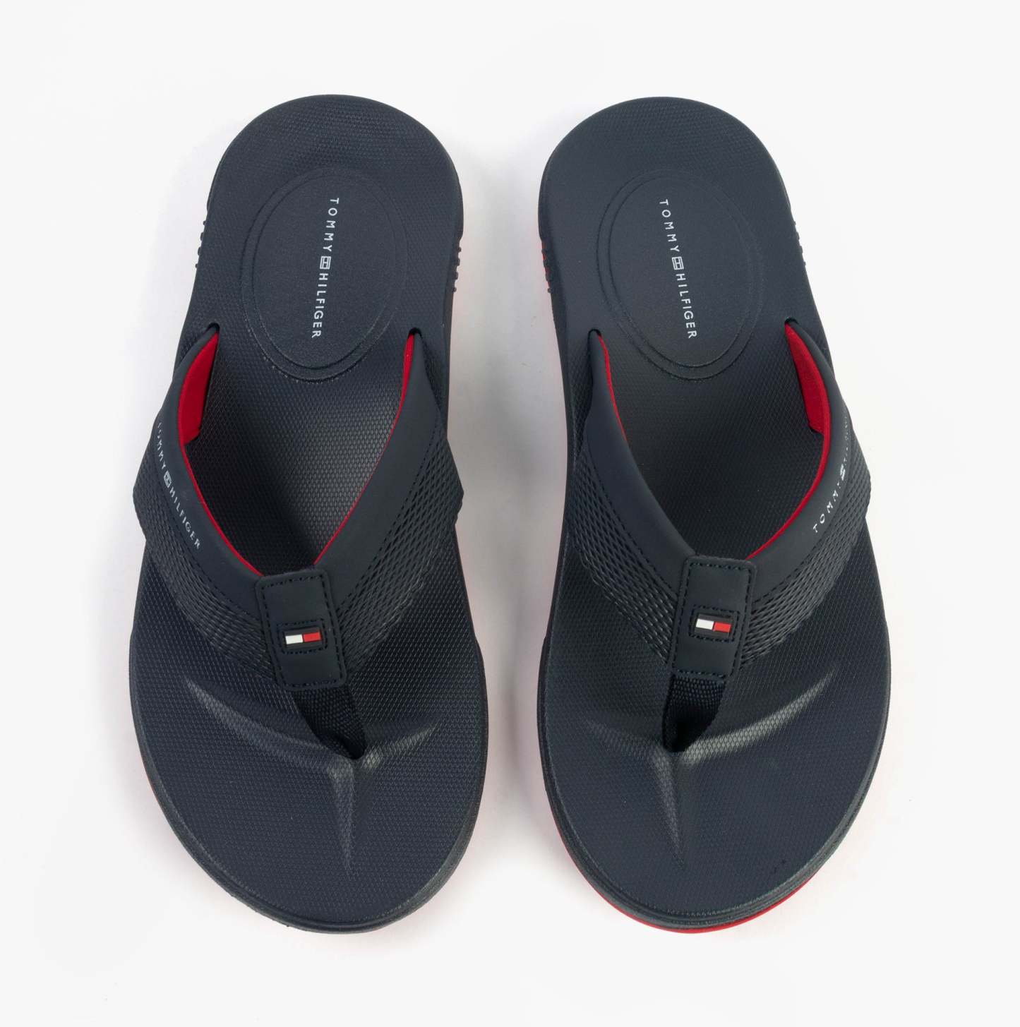 tottgmmy hilfigttger CONTRAST TEXTURE Mens Flip Flops Desert Sky