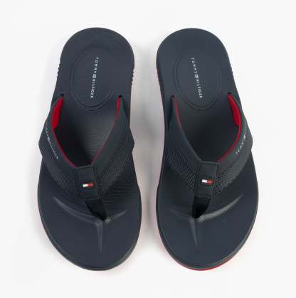 tothtmmy hilfigthter CONTRAST TEXTURE Mens Flip Flops Desert Sky