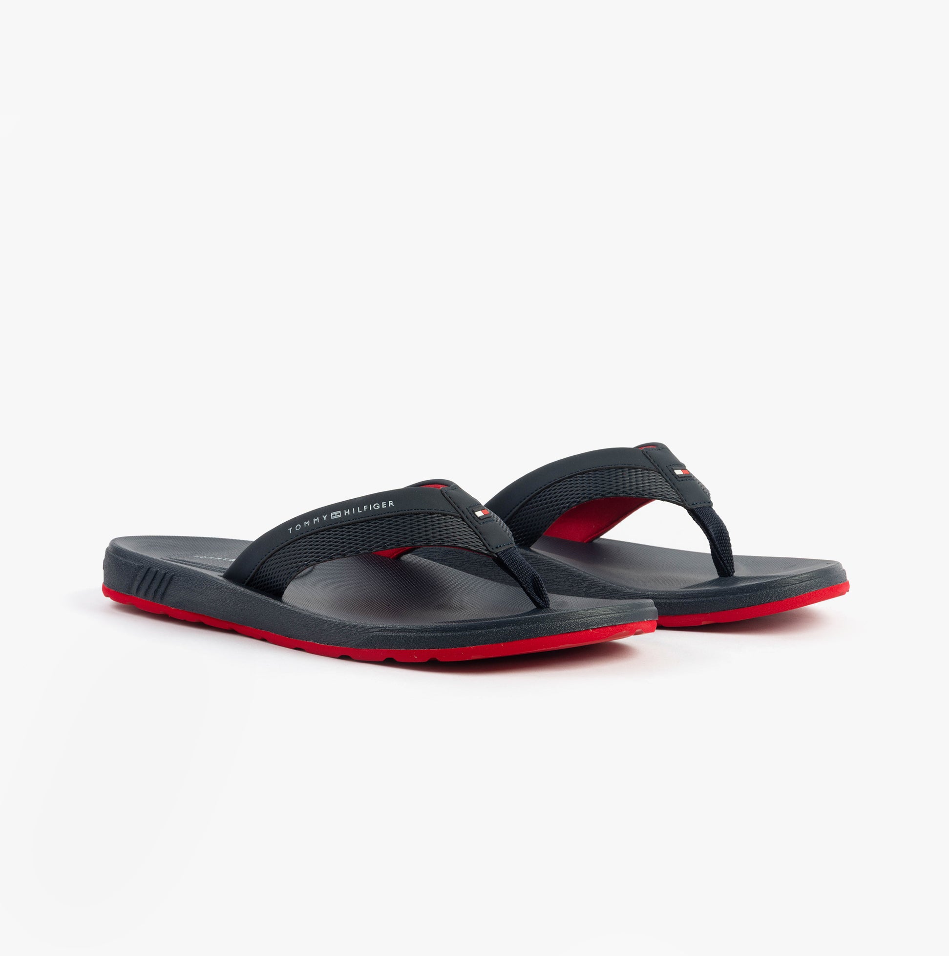 tothtmmy hilfigthter CONTRAST TEXTURE Mens Flip Flops Desert Sky