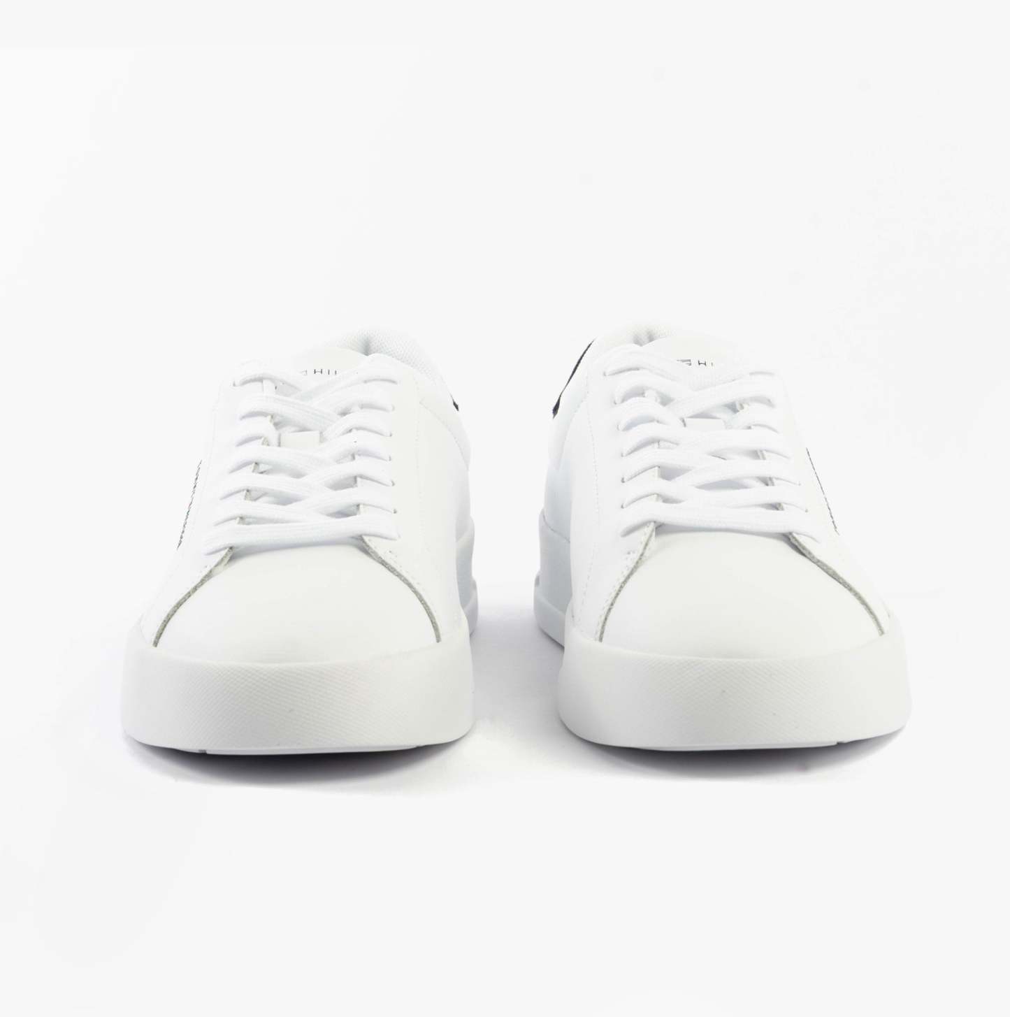 tothtmmy hilfigthter LOGO COURT Mens Trainers White/Desert Sky