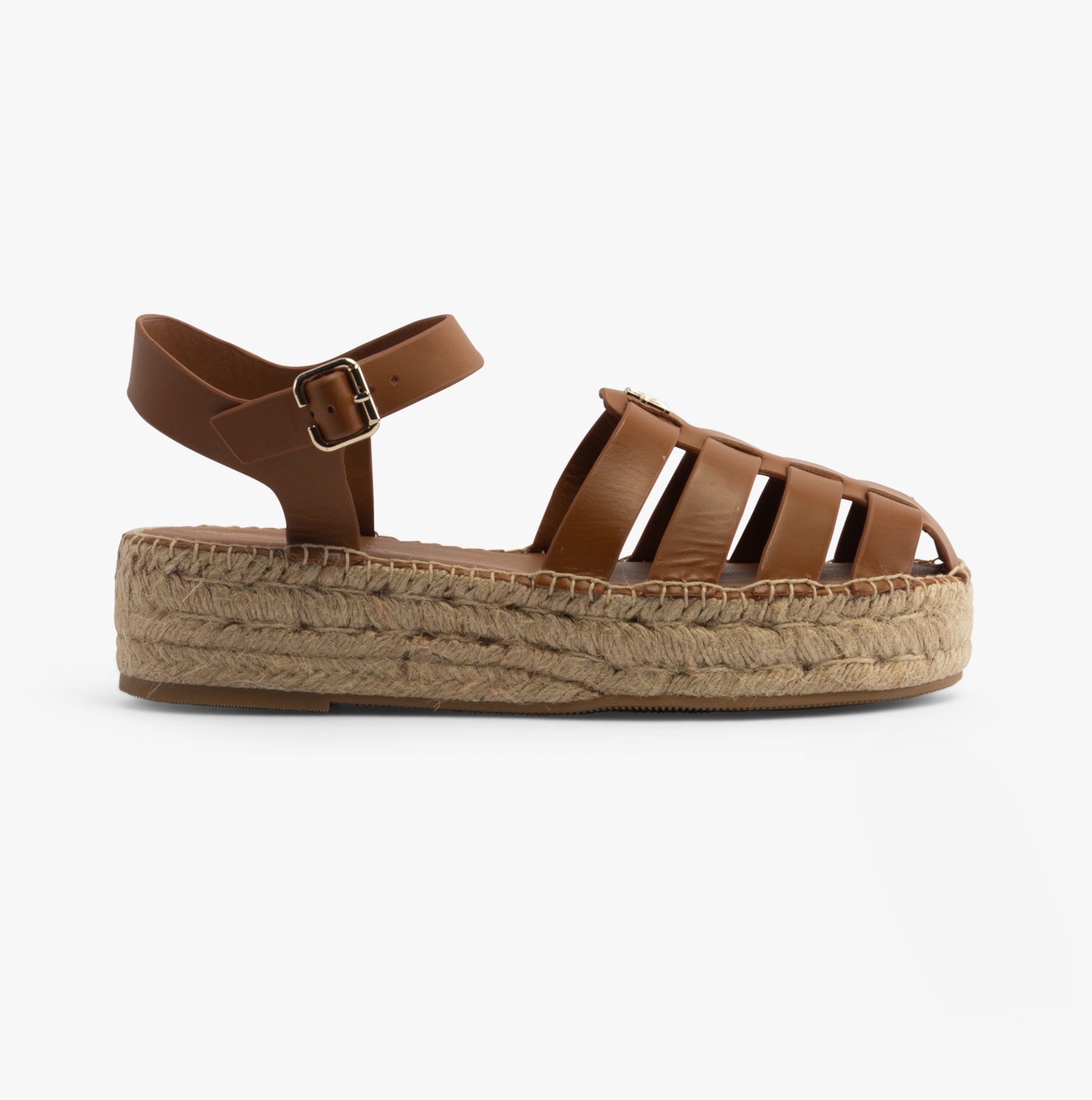 tothtmmy hilfigthter AUTHENTIC LEATHER Womens Espadrilles Cognac Brown