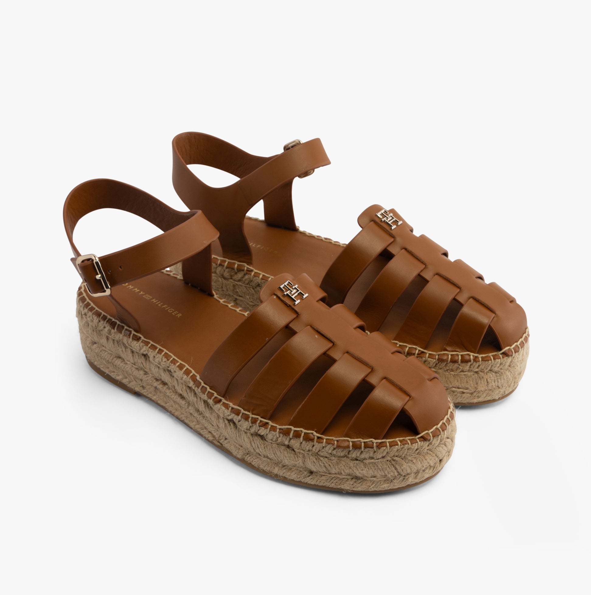 tothtmmy hilfigthter AUTHENTIC LEATHER Womens Espadrilles Cognac Brown
