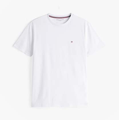 tothtmmy hilfigthter PURE COTTON Mens T-Shirt & Shorts Pyjama Set White / Grid Plaid
