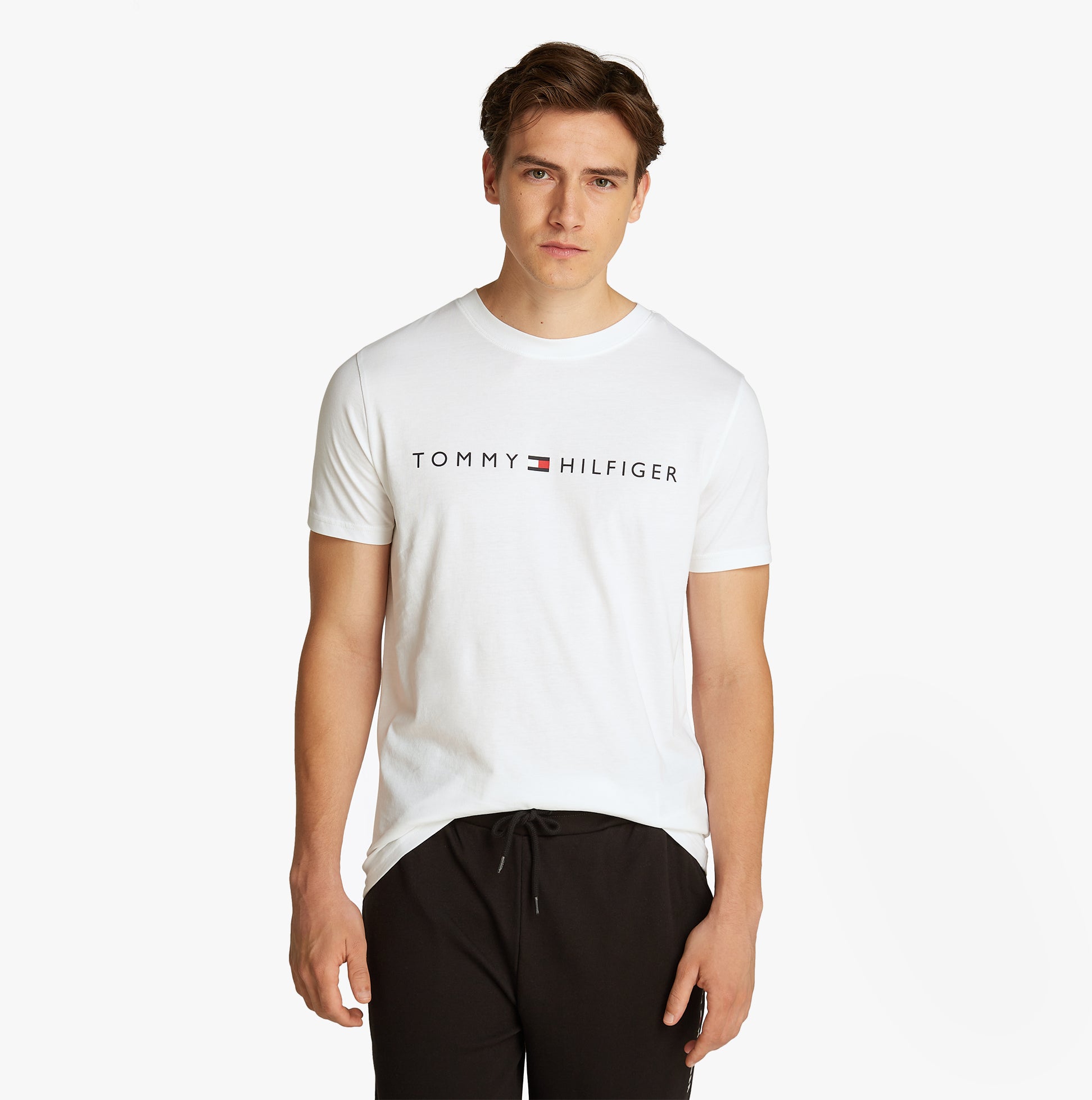 tothtmmy hilfigthter PURE COTTON Mens Lounge T-Shirt Optic White