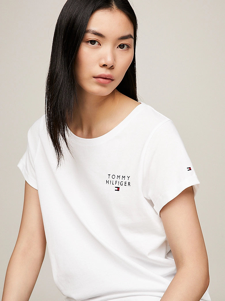 tothtmmy hilfigthter PURE COTTON Womens T-Shirt White