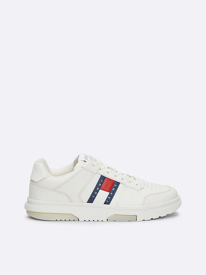 THE BROOKLYN LEATHER Trainers Mens Ecru