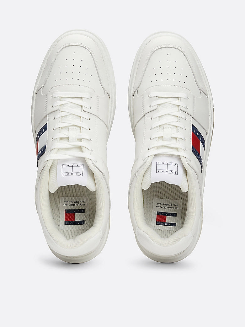 THE BROOKLYN LEATHER Trainers Mens Ecru