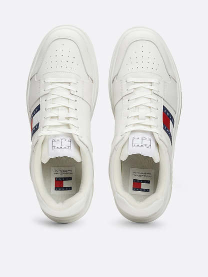 THE BROOKLYN LEATHER Trainers Mens Ecru