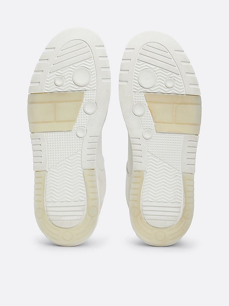 THE BROOKLYN LEATHER Trainers Mens Ecru