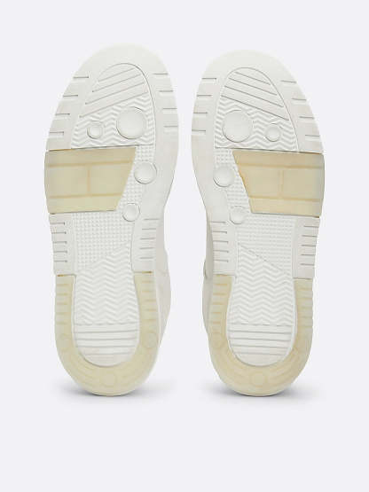 THE BROOKLYN LEATHER Trainers Mens Ecru
