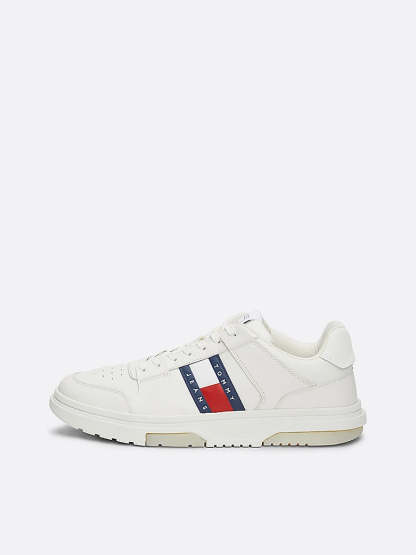 THE BROOKLYN LEATHER Trainers Mens Ecru