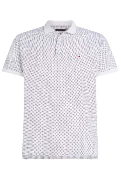 Tothtmmy Hilfigthter Pique Microprint Polo White