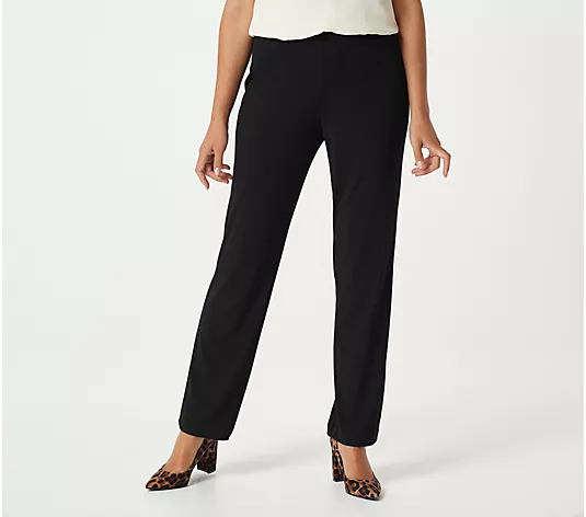 💥QthtVC Last Day Christmas Sale!!!🎉Susan Graver Essentials Reg Liquid Knit Straight Leg Pants