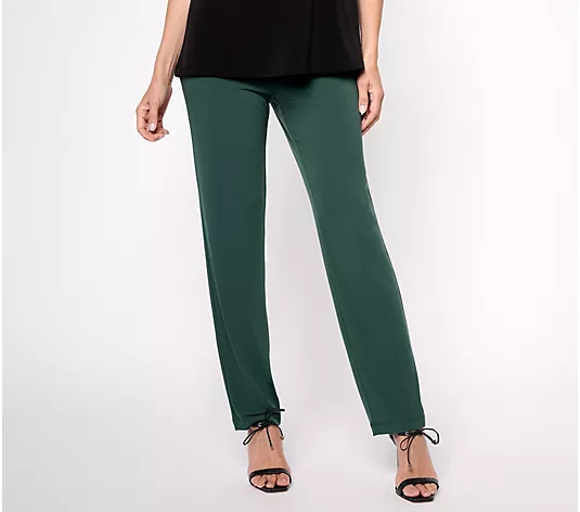 💥QthtVC Last Day Christmas Sale!!!🎉Susan Graver Essentials Reg Liquid Knit Straight Leg Pants