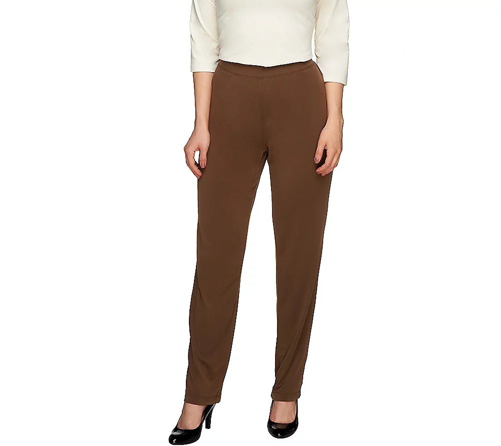 💥QthtVC Last Day Christmas Sale!!!🎉Susan Graver Essentials Reg Liquid Knit Straight Leg Pants