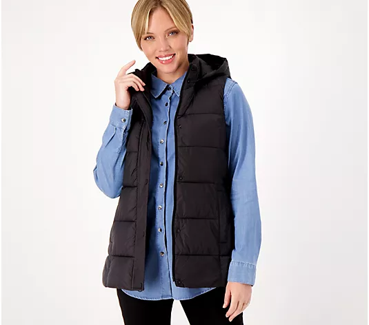 💥QthtVC Last Day Christmas Sale!!!🎉Suthtsan Graver Weekend Water Resistant Quilted Vest w/ Zip Off Hood