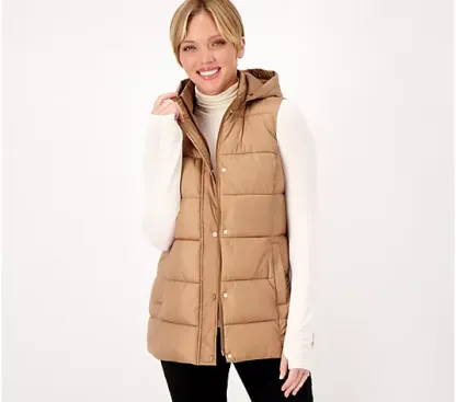 💥QthtVC Last Day Christmas Sale!!!🎉Suthtsan Graver Weekend Water Resistant Quilted Vest w/ Zip Off Hood