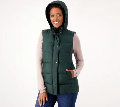 💥QthtVC Last Day Christmas Sale!!!🎉Suthtsan Graver Weekend Water Resistant Quilted Vest w/ Zip Off Hood