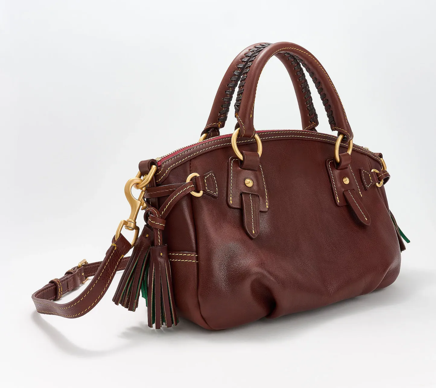 💥QthtVC Last Day Christmas Sale!!!🎉Dothtoney & Bourthtke Florentine Leather Medium Mail Satchel